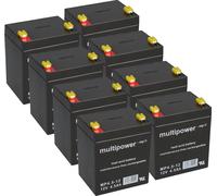 BLEI AKKUS AKKUSATZ compatible avec APC RBC43 UPS USV RBC 43 8 x 12v 4,5Ah AGM MP