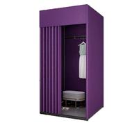 BLEKWETAAT Cabines d'essayage Cabine d'essayage Mobile, Cabine d'essayage Pliable et Portable avec Rideau d'ombrage, Bases Stables for vestiaires(Purple,100x100x200cm)
