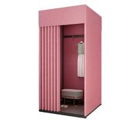 BLEKWETAAT Cabines d'essayage Cabine d'essayage Mobile, Cabine d'essayage Pliable et Portable avec Rideau d'ombrage, Bases Stables for vestiaires(Pink,100 * 80x200cm)
