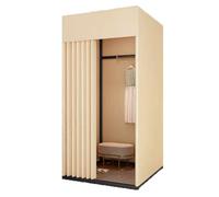 BLEKWETAAT Cabines d'essayage Cabine d'essayage Mobile, Cabine d'essayage Pliable et Portable avec Rideau d'ombrage, Bases Stables for vestiaires(Yellow,100x100x200cm)