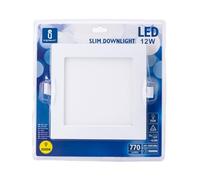 Blendend Downlight LED encastrable carré 12 W lumière chaude, faible consommation, idéal pour éclairage intérieur et ambiances chaleureuses.