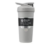 BlenderBottle Strada Shaker Cup Bouteille d'eau isotherme en acier inoxydable avec fouet métallique Gris 680 ml
