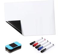 Blendura A3 Tableau Blanc Magnetique, Tableau Magnetique Frigo Effaçable à Sec pour Réfrigérateur avec 5 Stylos Marqueurs E