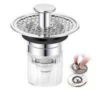 Blendura Bonde de Lavabo, Bouchon Lavabo Salle de Bain 32-42mm, Universel Pop-Up Bouchon de Lavabo Bouchon Evier Cuisine Salle de Bain, Bonde Lavabo avec Filtre Anti-Clogging et Anti-Odeur