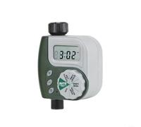 BlesConi 1 contrôleur d'arrosage électronique pour plantes, minuterie d'irrigation LCD programmable avec fonctionnement sans pression, pour appareil de jardin extérieur, gris et vert