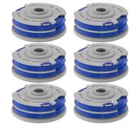 BlesConi AutoFeed Bobine et fil pour débroussailleuse Flymo FL289, 1,65 mm, recharge en nylon pour Contour 500 Multi Trim, lot de 4 ou 6 pièces (6 pièces)