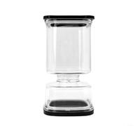 BlesConi Bocal à cornichons carré en plastique de 1 000 ml, récipient Kimchi à double compartiment avec joint anti-fuite, passe au lave-vaisselle, rangement de cuisine pour olives et légumes (blanc)