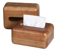 BlesConi Boîte à mouchoirs rectangulaire créative pour noyer américain, support en bois avec revêtement à l'huile végétale, style minimaliste pour salon, chambre à coucher, couleur marron (version