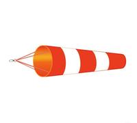 BlesConi Cône à vent en tissu indéchirable avec cordes tressées pour aéroport et ferme - 150 cm - Rouge + blanc