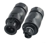 BlesConi Ensemble de connecteurs CA à 3 broches pour onduleur Betteri BC01, prise IP68 et installation d'énergie solaire, joint électrique fiable pour projets d'énergie de jardin, construction ABS