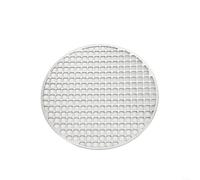 BlesConi Filet de barbecue rond en acier inoxydable pour le camping, grille chauffante uniforme pour petits aliments, plaque de cuisson portable pour cuisinière extérieure et feu (28 cm)