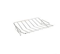 BlesConi Grille en V en acier inoxydable pour griller et rôtir, convient à la plupart des fours et grils, acier de qualité 304 avec côtés surélevés, idéal pour la cuisine de vacances, 1 pièce