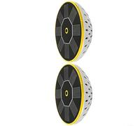 BlesConi Lot de 2 lampes solaires flottantes à DEL pour piscine, étanchéité IPX8, changement de couleur, 10 modes de luminosité réglables pour décoration de jardin, étang, spa (jaune)