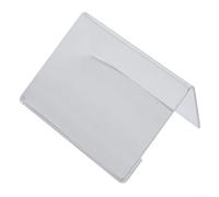 BlesConi Lot de 40 supports de panneau en acrylique transparent pour étiquettes de produits, étiquettes nominatives, affichage d'informations, support réutilisable en plastique pour magasin de vente