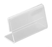 BlesConi Lot de 40 supports de panneau en acrylique transparent pour étiquettes de produits, étiquettes nominatives, affichage d'informations, support réutilisable en plastique pour magasin de vente