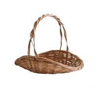 BlesConi Panier rustique tissé à la main, bac de rangement multifonction en rotin avec poignées pour décoration de ferme (petit)
