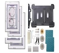 BlesConi Plaque de poussée invisible pour salle de bains moderne compatible avec Geberit, actionneur magnétique pour salles de bains modernes, kit d'installation complet (4 papiers)