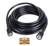 BlesConi Rallonge de tuyau flexible en caoutchouc haute performance compatible avec Karcher M22 pour nettoyage des fuites de voitures, patios, murs, 10 m, 15 m