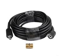 BlesConi Rallonge de tuyau flexible en caoutchouc haute performance compatible avec Karcher M22 pour nettoyage des voitures, patios, murs, 10 m, 15 m (10 m)