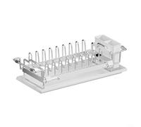 BlesConi Support polyvalent pour couvercle de casserole et égouttoir à vaisselle extensible pour petits appartements, camping-cars et cuisines (argenté)