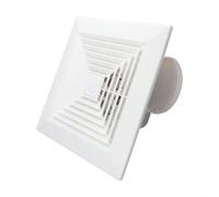 BlesConi Ventilateur d'échappement mural de plafond, ventilateur carré blanc pour la qualité de l'air intérieur, fonctionnement à faible bruit pour un usage résidentiel, pour grille à ressort de