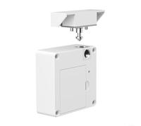 BlesConi Verrou de placard intelligent RFID pour la sécurité des enfants, sécurité électronique pour tiroirs et armoires, loquet en métal, option alimentée par USB (blanc)