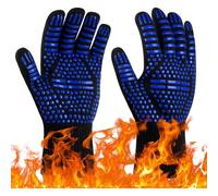 Bleu - 1 paire, gants de barbecue, gants de four résistants à la chaleur jusqu'à 800 °C, gants de cuisine antidérapants résistants à la chaleur, gants de cuisson chauffants pour barbecue/four/grill/ch
