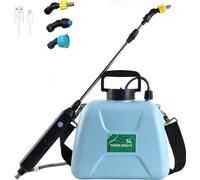 （Bleu，5L）Electrique Pulvérisateur électrique avec sangle et buse réglable Pulvérisateur à pression rechargeable Cinq avec modes de pulvérisation Tube télescopique en acier pour le jardinage Lavage de