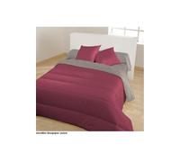 BLEU CALIN Couette bicolore BOURGOGNE/poivre 140