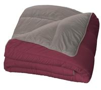 Bleu Calin Couette Chaude Bicolore Réversible 1 personne, Microfibre, Bourgogne/Poivre, 140x200 cm