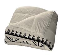 Bleu Calin Couette Chaude Imprimée 2 Personnes SABANA, Microfibre, Crème/Sable/Noir, 220x240 cm