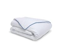 Bleu Calin Couette Chaude Signature 140x200 cm pour Lit 1 Personne 90x190 cm, Édredon 350g/m², Couette en Microfibre Ultra Douce, Fabriquée en France, Blanc