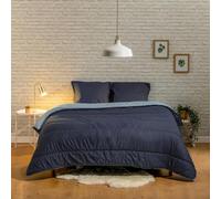 Bleu Calin Couette Imprimée Chaude La Contraste 220x240cm | Douce, Utilisation sans Housse, 400g/m²