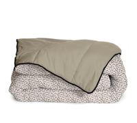 Bleu Calin Couette Imprimée Chaude Othon 220x240cm Lit 2 Places - Microfibre - Édredon 350g/m² - Fabriqué en France, Certifiée Oeko-Tex - Beige Rosé/Beige Seigle