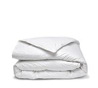 Bleu Calin Couette Naturelle Été Légère 260x240cm 90% Duvet de Canard | Gonflante, Enveloppe 100% Percale de Coton