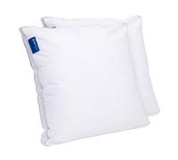 Bleu Calin Lot de 2 Oreillers Ultra Moelleux 65x65cm | Enveloppe coton percale