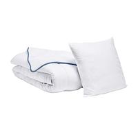 Bleu Calin Pack 1 Personne Couette tempérée 140x200cm + 1 Oreiller 60x60cm