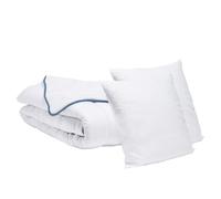 Bleu Calin Pack 2 Personnes Couette Tempérée 240x260cm + 2 Oreillers | Oreillers 60x60cm