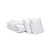 Bleu Câlin Pack Anti-Acariens Couette Chaude 240x260cm + 2 Oreillers | Oreillers 60x60cm