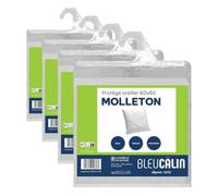 Bleu Câlin Protège Oreiller Molleton 100% Coton PTA Lea, 60x60 cm (Lot de 4)