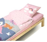 Bleu Calin Rechange Caradou® Licorne Parure de lit Enfant sans couette - 90x190cm