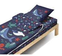 Bleu Calin Rechange Caradou® Océan Parure de lit Enfant sans couette - 90x190cm