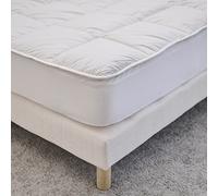 BLEU CALIN Surmatelas 140x190 cm Sensation Duvet - Très Chaud - Confort Moelleux - Enveloppe 100% Coton