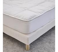 BLEU CALIN Surmatelas 160x200 cm Sensation Duvet Doux - Confort Moelleux - Enveloppe 100% Coton