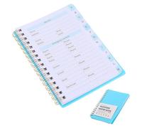 Bleu Carnet de Mots de Passe à Spirale A6 avec Onglets Alphabétiques | Papier et Pp, Pages Multifonctions à Plat, pour Comptes Web et Bureau