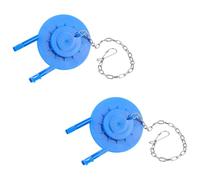 Bleu Clapet de Toilette 2 Pièces Anti-fuite, en PVC pour Réservoir | Chaîne Inox, Surface Lisse sans Bavure, Pose Rapide, Entretien Locatif, Cuvette et Réservoir