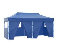 Bleu Pergola/Pavillon pour Fête - BKM - Tente de réception pliable avec 4 parois 3x6 m Acier Bleu_0726337