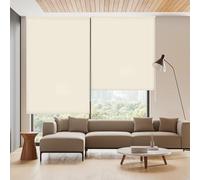 Blindecor Ara | Store enrouleur translucide uni - Beige, 100 x 250 cm (largeur x hauteur) | Taille du tissu 97 x 245 cm | Stores pour fenêtres