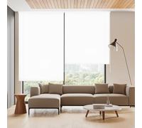 Blindecor Ara | Store enrouleur translucide uni - Blanc, 120 x 250 cm (largeur x hauteur) | Taille du tissu 117 x 245 cm | Stores pour fenêtres