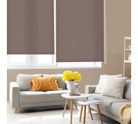 Blindecor Ara | Store enrouleur translucide uni - Marron, 80 x 175 cm (largeur x hauteur) | Taille du tissu 77 x 170 cm | Stores pour fenêtres